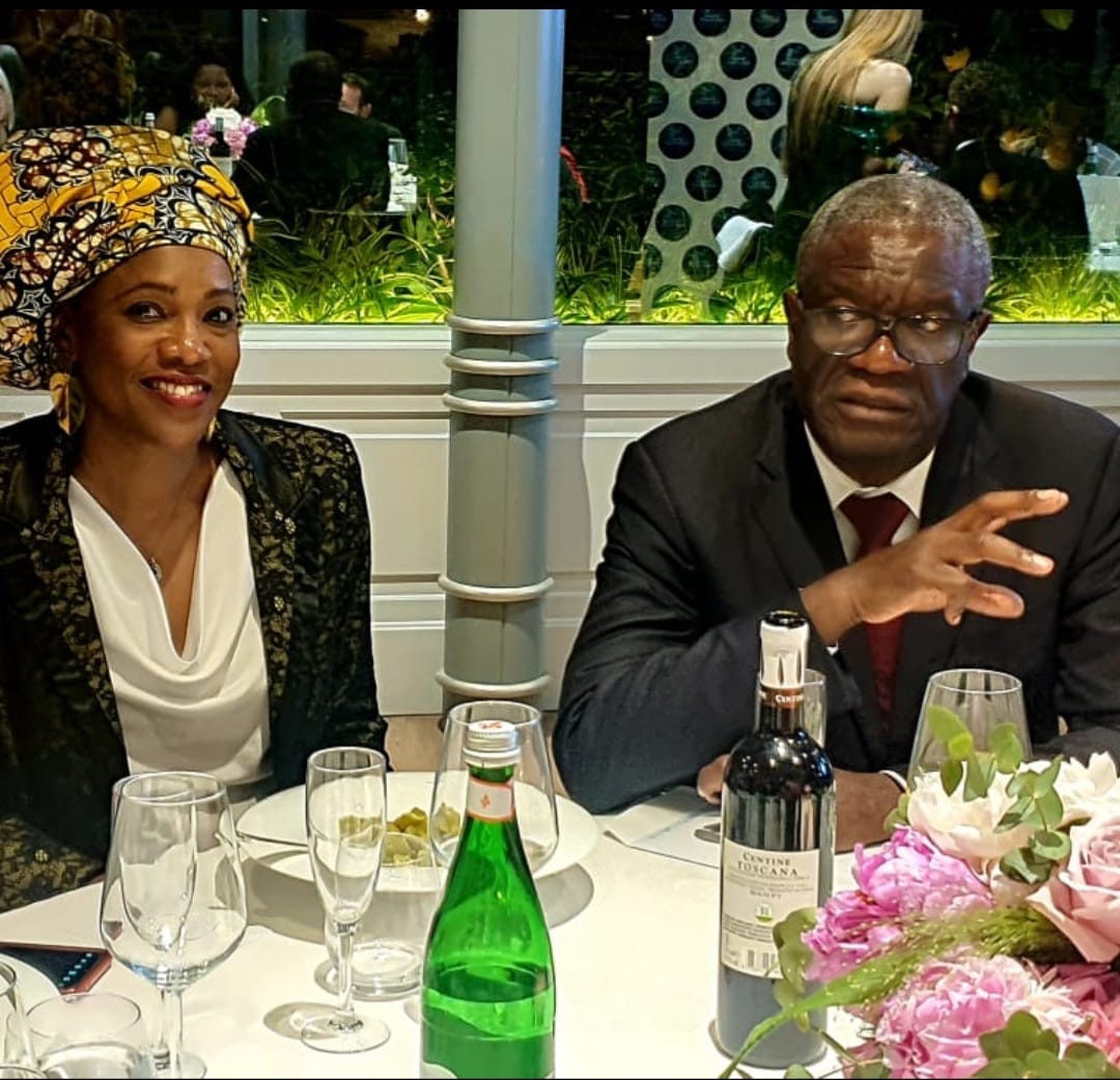  Christelle Ollandet vice presidente della nazionale del mediterraneo assiemeal preminobel per la pace 2019 denise Mukwege